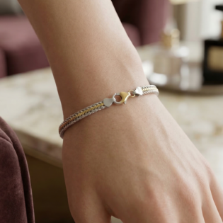 Luna Weave Pure Silver Bracelet - Image 2