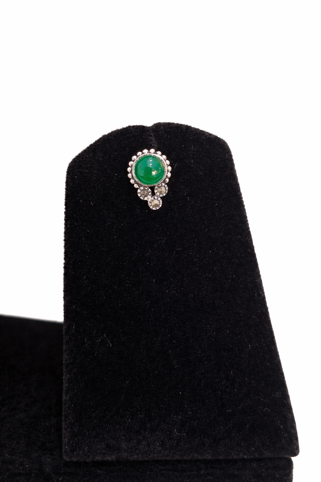 Emerald Aura Silver Pendant Set - Image 2