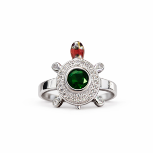 Ladybug Helm Emerald Ring