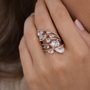 Luminous Cascade Silver Ring - Image 2