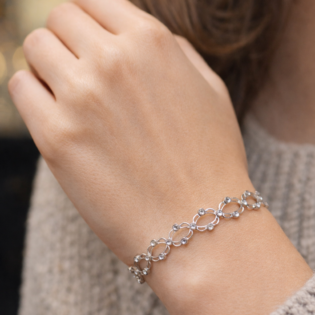 Silver Infinity Cuff Ring - Image 4