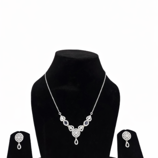 Silver Luminara Teardrop Pendant Set