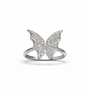 Luna Flutter Silver Ring