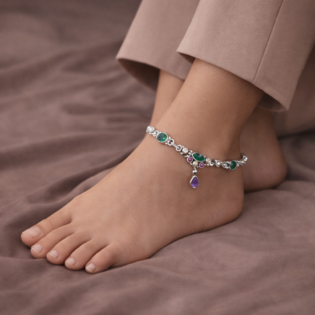 Emerald Whisper Anklet