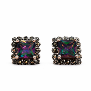 Aurora Noir Stud Earrings