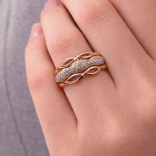 Eternal Wave Pavé Band - Image 2