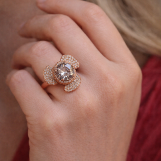 Celeste Petal Silver Ring - Image 2