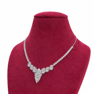 Silver Petal Symphony Necklace - Image 4
