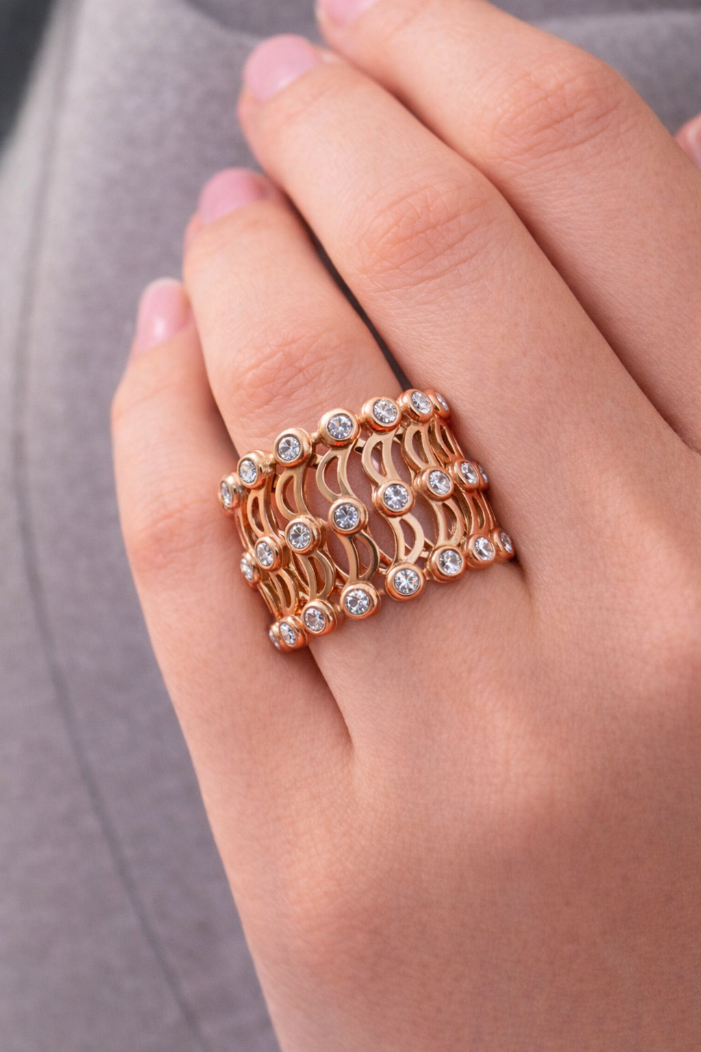 Rose Radiance Lattice Band (Convertible Bracelet Design) - Image 4