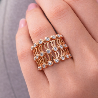 Rose Radiance Lattice Band (Convertible Bracelet Design) - Image 2