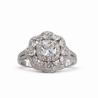 Regal Halo Blossom Ring - Image 3