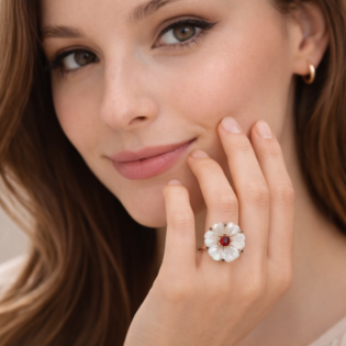 Midnight Flower Ring - Image 2