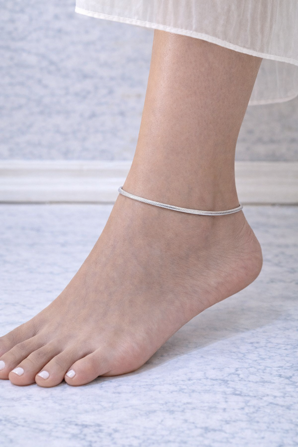 Sutra Silver Anklet - Image 2