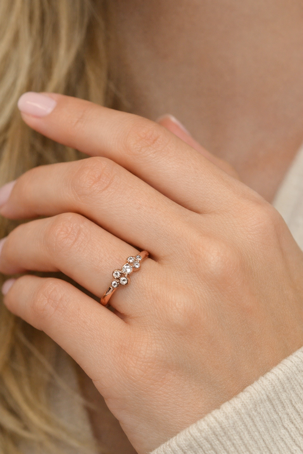 Petite Clover Spark Ring - Image 4