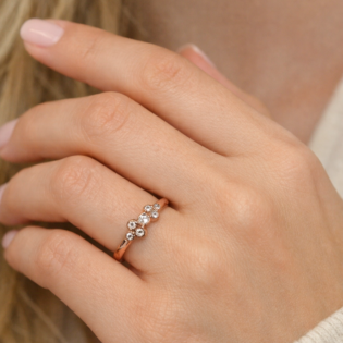Petite Clover Spark Ring - Image 2