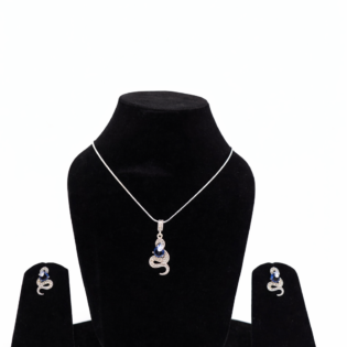 Serpent Elegance Silver Pendant Set