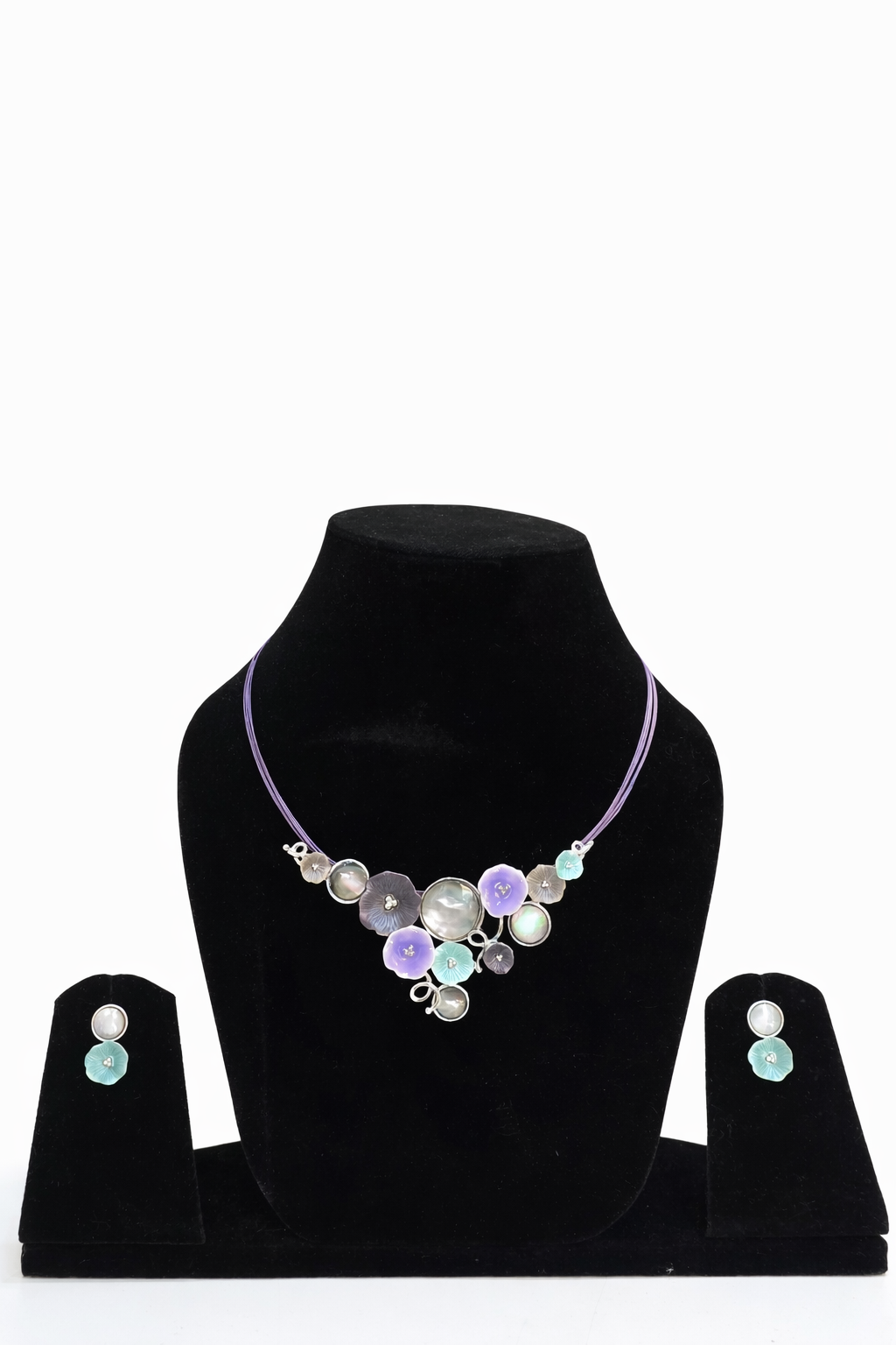 Silver Blossom Harmony Pendant Set