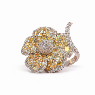 Golden Petal Bloom Ring - Image 3