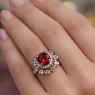 Crimson Grace Silver Ring - Image 3