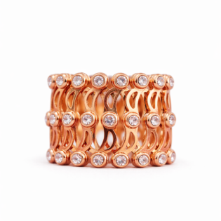 Rose Radiance Lattice Band (Convertible Bracelet Design) - Image 3