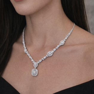 Silver Royale Cascade Necklace