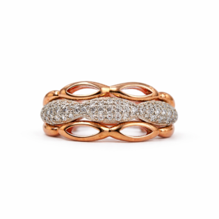 Eternal Wave Pavé Band - Image 3