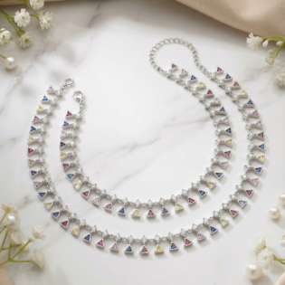 Aarohi Triangle Anklet - Image 3