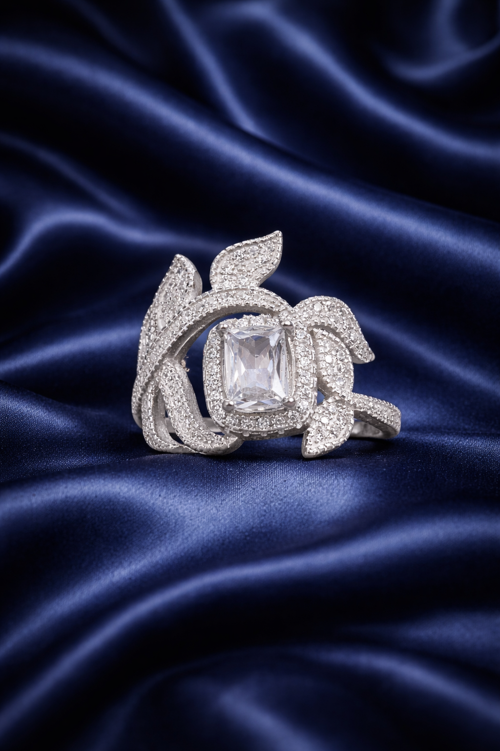 Silver Leaf Bloom Ring - Image 3