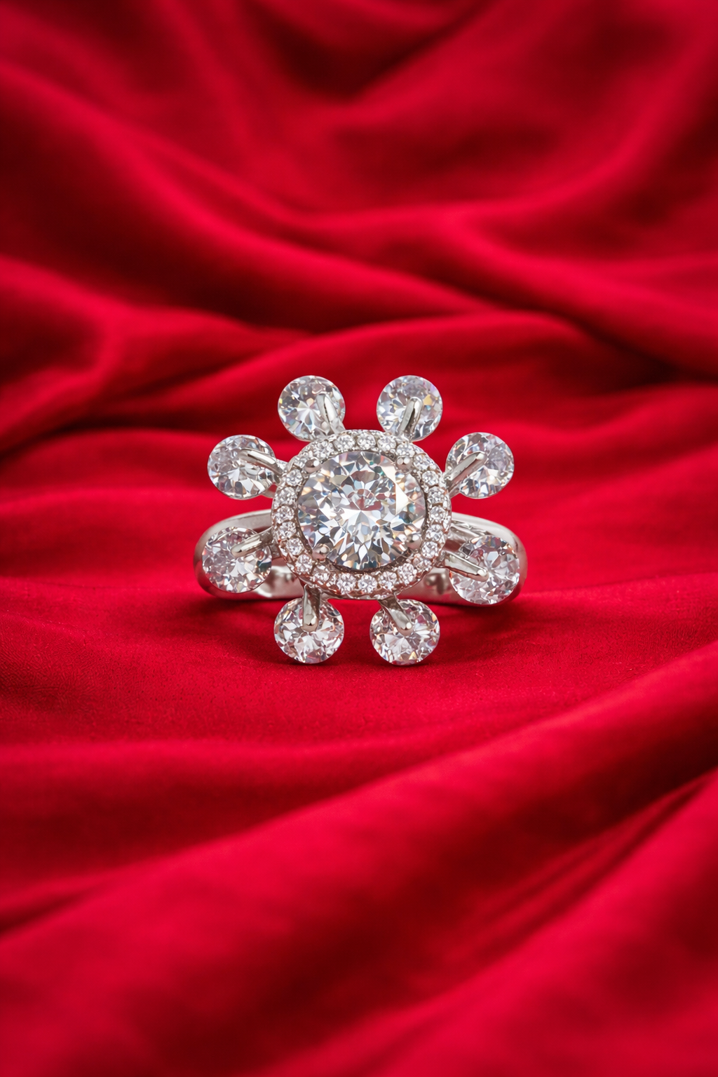 Solar Bloom Silver Ring - Image 3