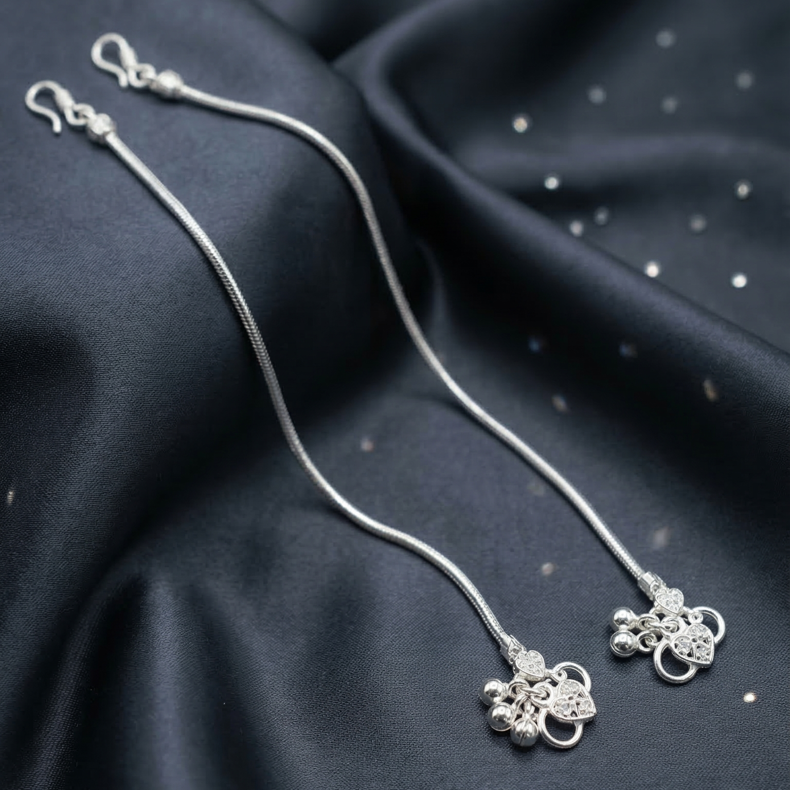 LunaLine Silver Anklet