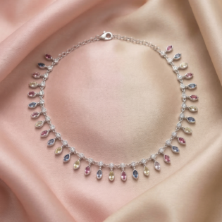 Silver Drop Anklet