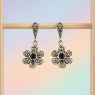 Midnight Meadow Drop Earrings