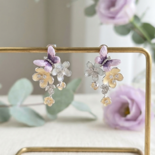 Lavender Bloom Silver Pendant Set - Image 3