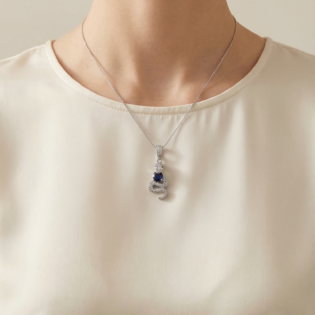 Serpent Elegance Silver Pendant Set - Image 2