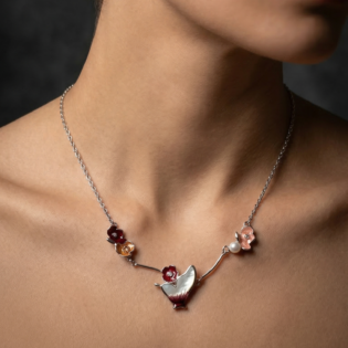 Blossom Flutter Silver Pendant Set - Image 2
