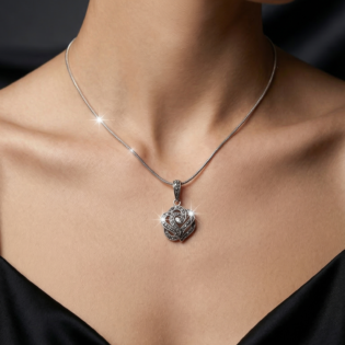 Eternal Knot Silver Pendant Set - Image 3