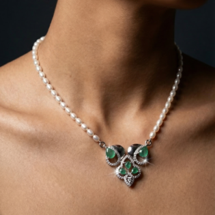 Silver Pearl Royale Pendant Set - Image 4