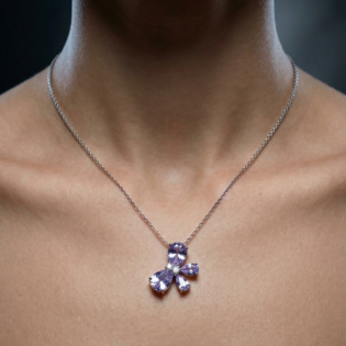 Luna Bow Silver Pendant Set - Image 4