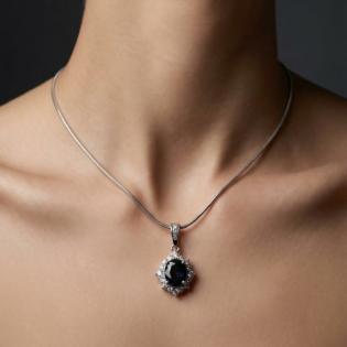 Midnight Halo Silver Pendant Set - Image 2