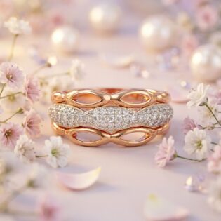Eternal Wave Pavé Band