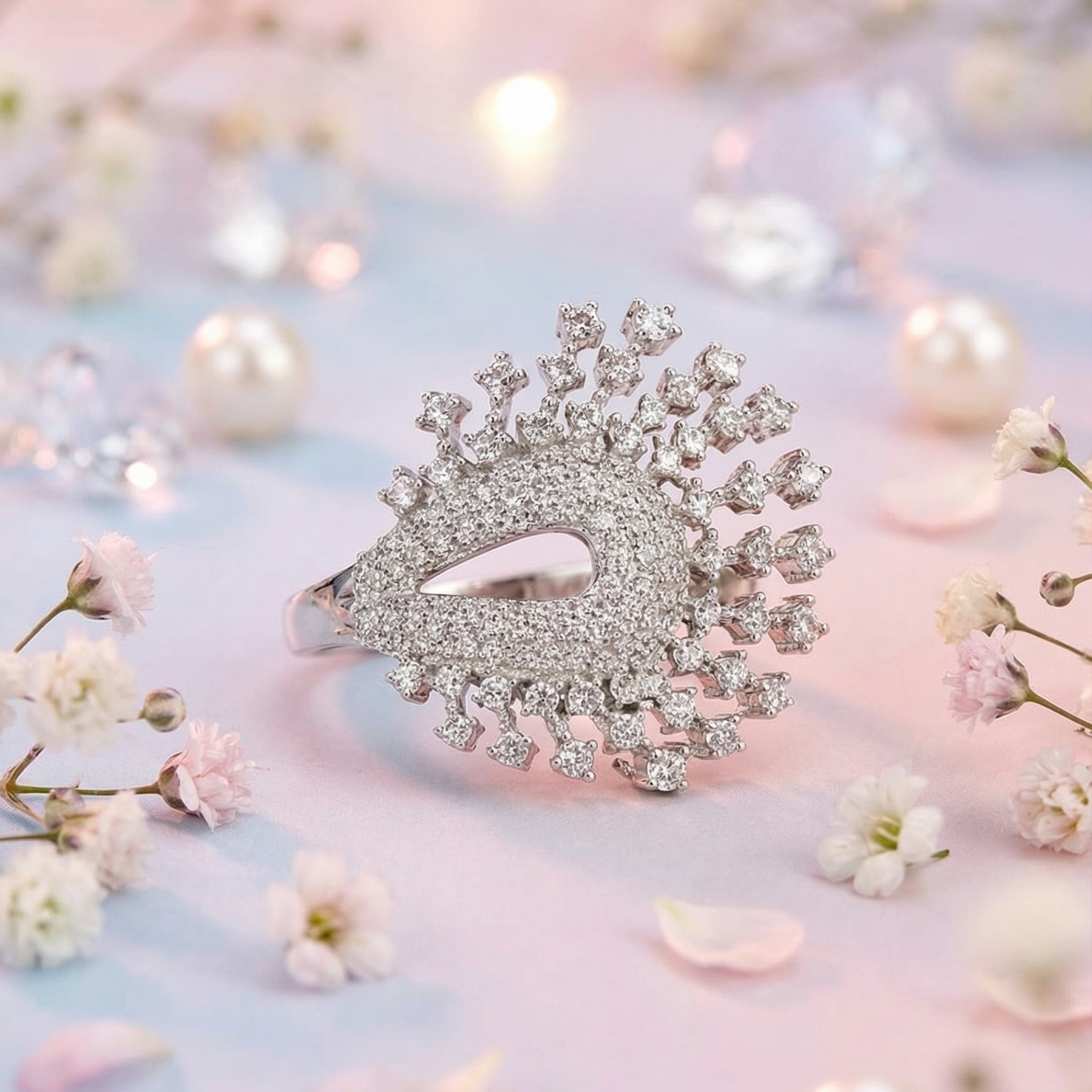 Aurora Crown Silver Ring