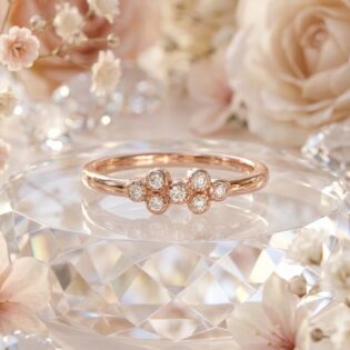 Petite Clover Spark Ring
