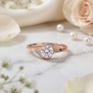 Twilight Swirl Halo Ring