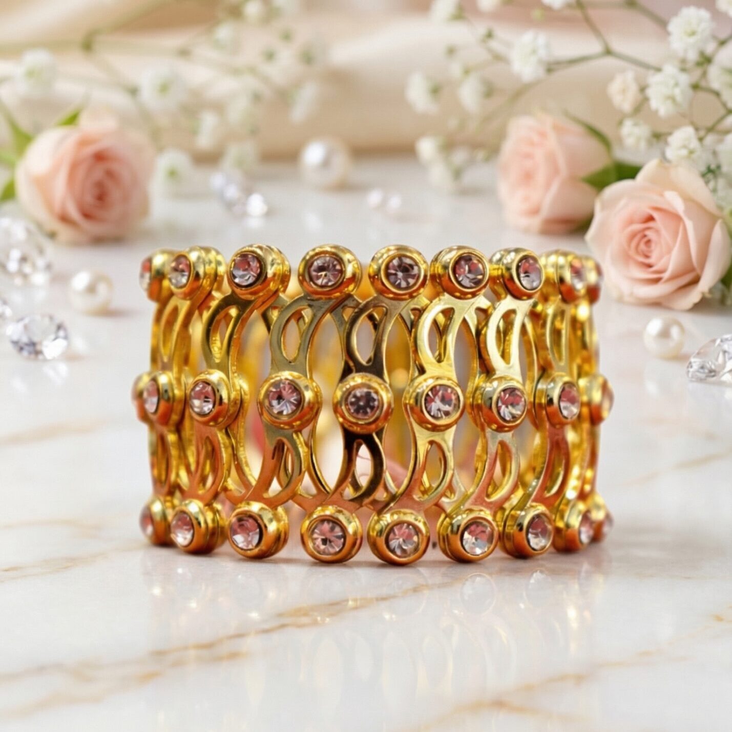 Golden Lattice Lights Band (Bracelet-Inspired Design)