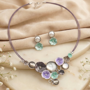 Silver Blossom Harmony Pendant Set