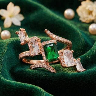 Emerald Skyline Wrap Ring
