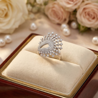 Aurora Crown Silver Ring - Image 2
