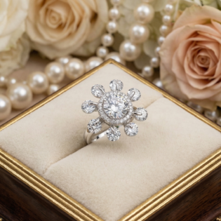 Solar Bloom Silver Ring - Image 3