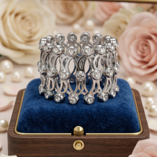 Silver Infinity Cuff Ring - Image 3