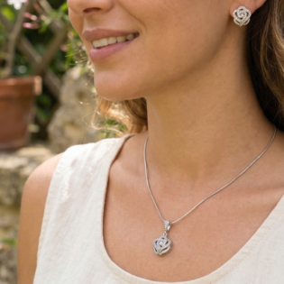 Eternal Knot Silver Pendant Set - Image 5